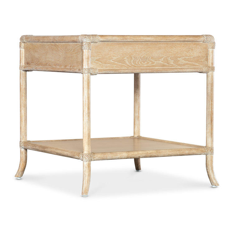 Dune Brown Oak and Maple Veneer End Table with Storage