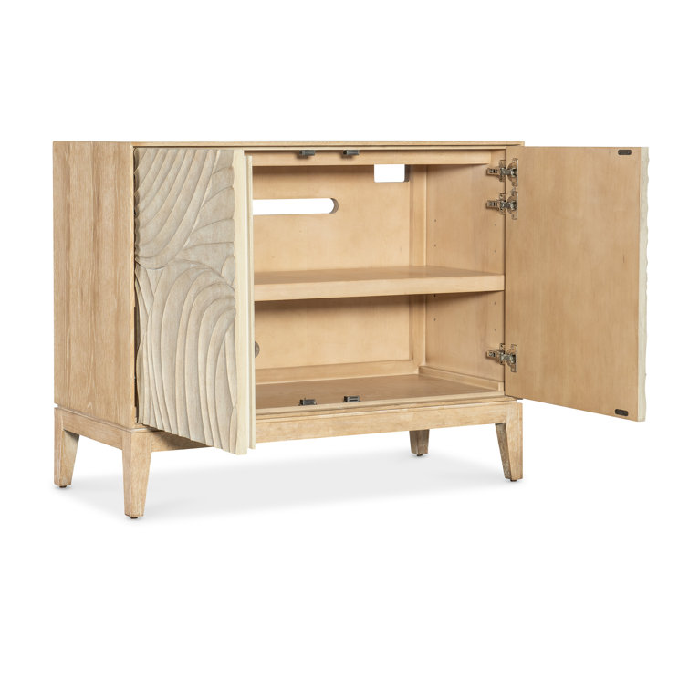 Beige Oak Veneer 3-Drawer Transitional Nightstand