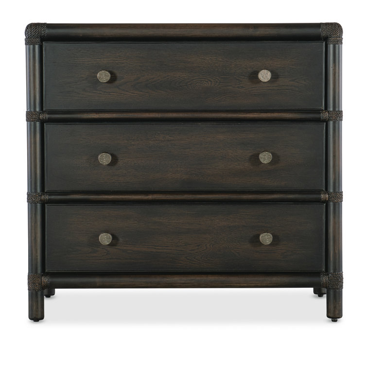 Black Sand Oak and Maple 3-Drawer Nightstand