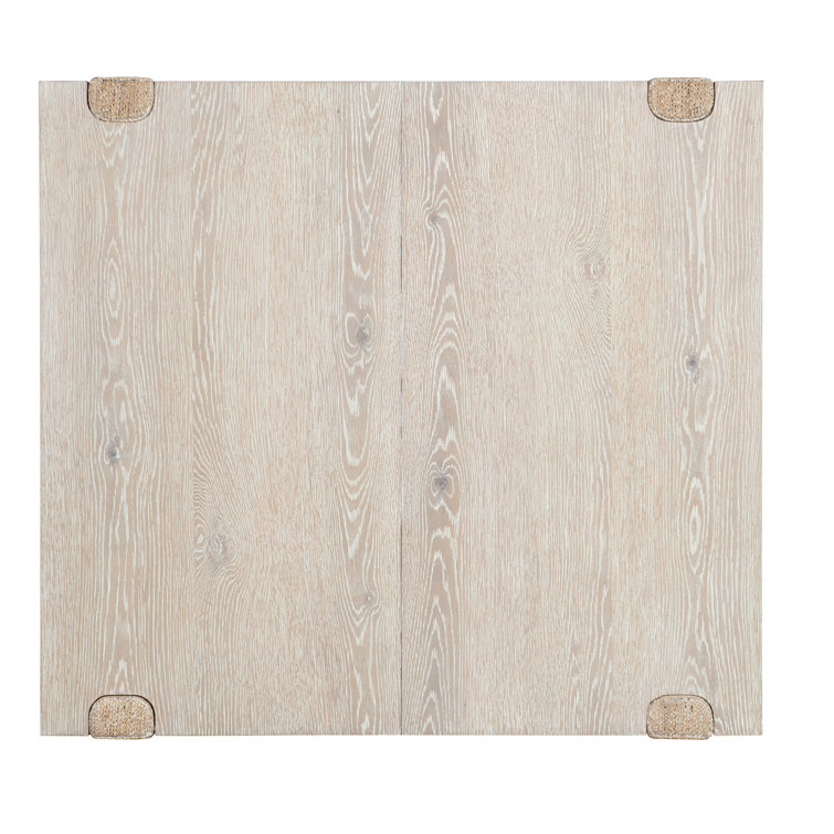 Beige Oak Veneer Extendable Rectangular Dining Table