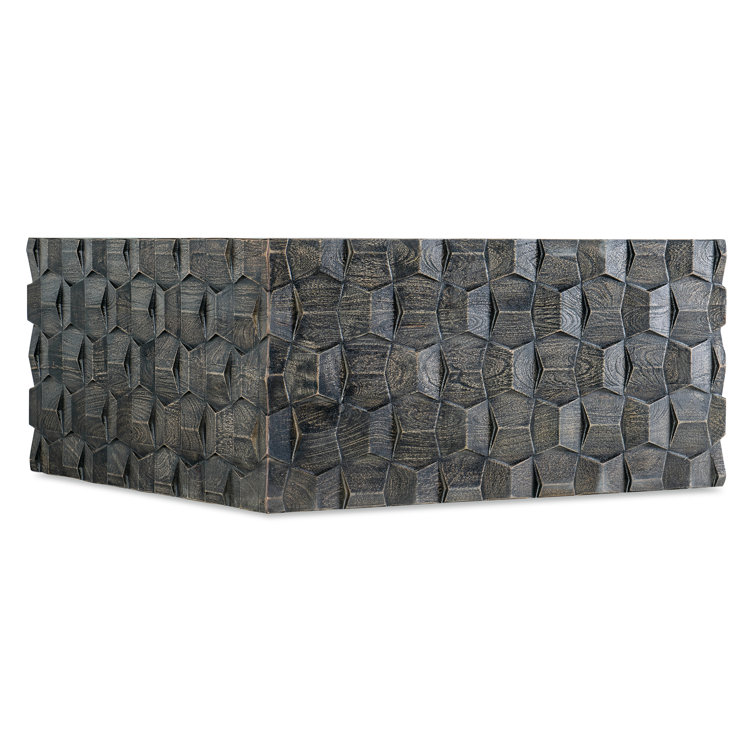 Chiseled Square Brown Mango Wood Coffee Table