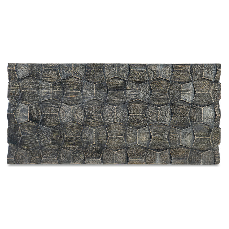 Chiseled Square Brown Mango Wood Coffee Table