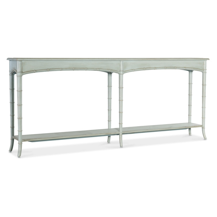 Charleston Blue Wood Console Table with Storage