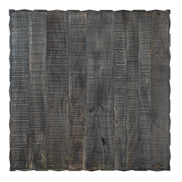 Chiseled Square Brown Mango Wood Coffee Table
