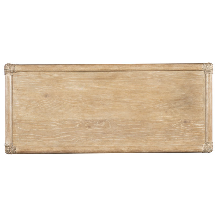 Dune Beige Oak and Maple 5-Drawer Dresser with Rope Accents