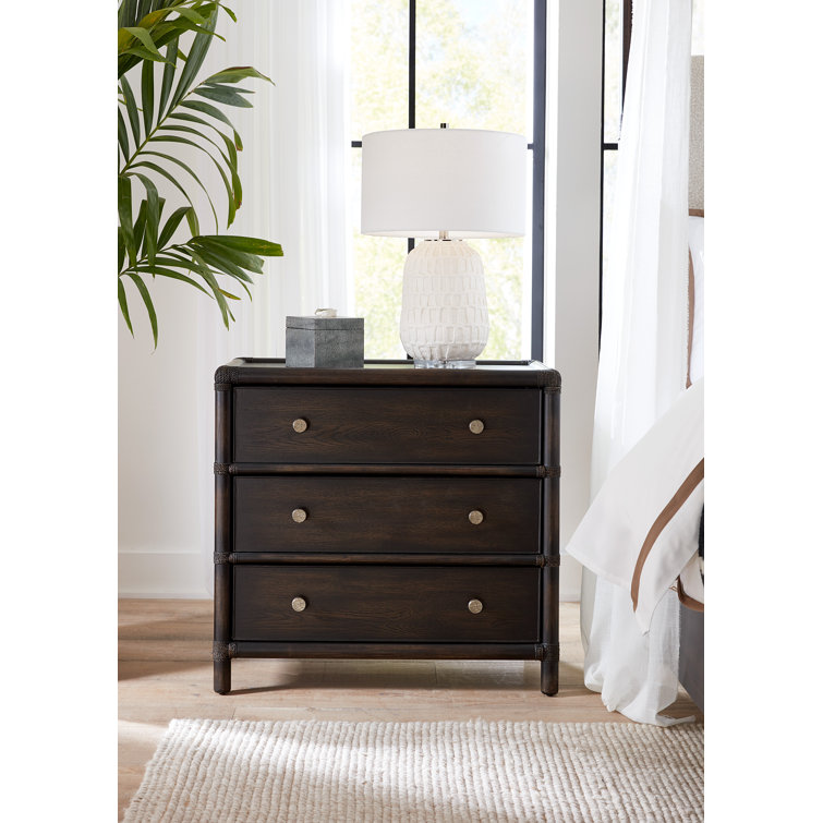 Black Sand Oak and Maple 3-Drawer Nightstand