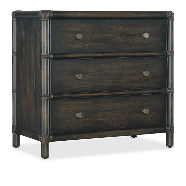 Black Sand Oak and Maple 3-Drawer Nightstand