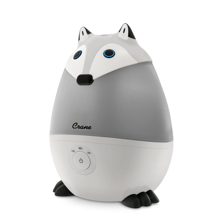 Gray and White Fox Ultrasonic Cool Mist Humidifier, 0.5 Gallon