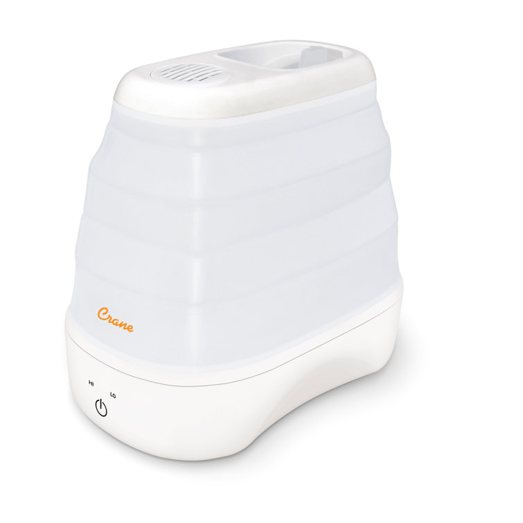 White Collapsible Warm Mist Humidifier for Medium Rooms