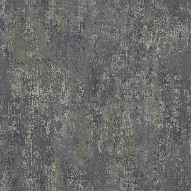 Navy Scratched Concrete Textured Wallpaper Double Roll