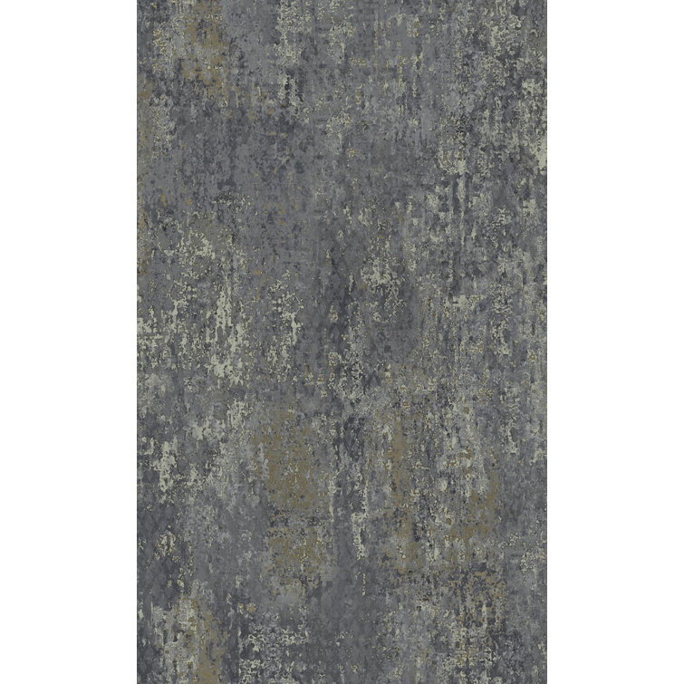 Navy Scratched Concrete Textured Wallpaper Double Roll