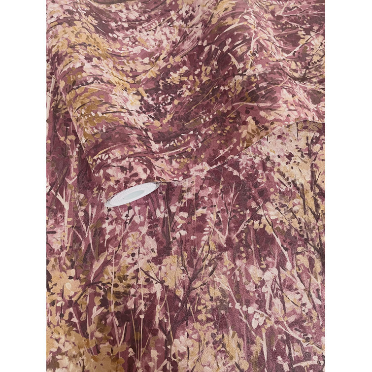Purple Textured Tropical Forest Non-Pasted Wallpaper
