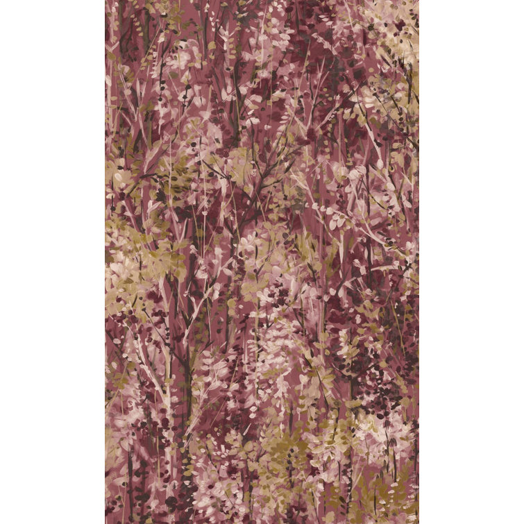 Purple Textured Tropical Forest Non-Pasted Wallpaper
