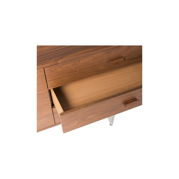 Sienna Walnut Mid-Century Modern Sideboard with Tapered Legs