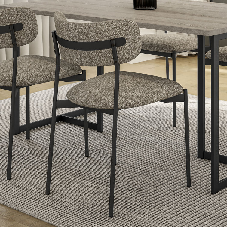 Mindy 5-Piece Brown Laminate Dining Set with Black Frame