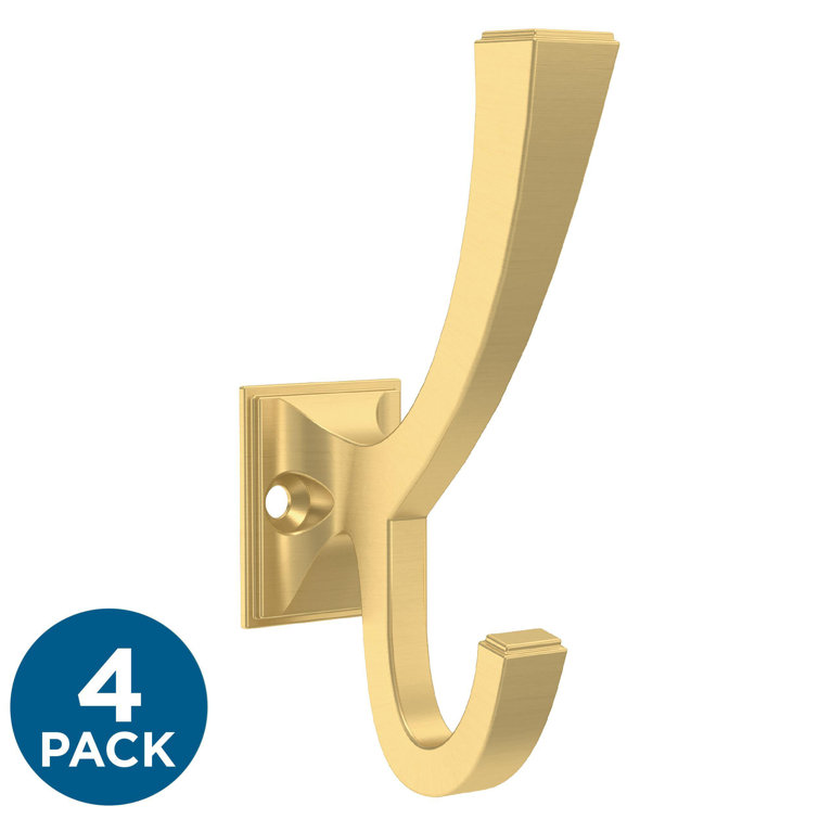 Modern Gold Double Hook Wall Mount Hanger