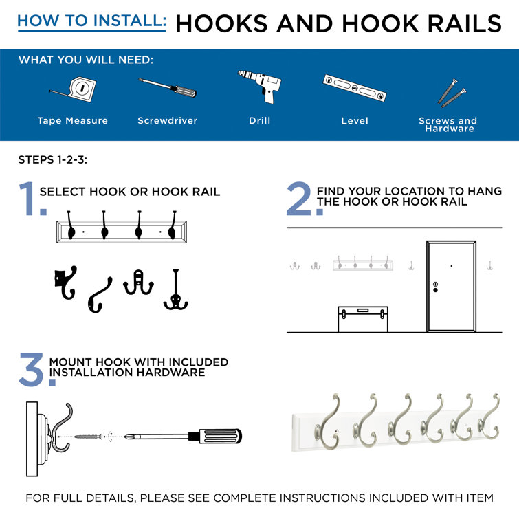 Modern Gold Double Hook Wall Mount Hanger