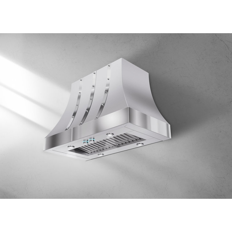 48" Stainless Steel Convertible Wall Mount Range Hood with Heat Sentry