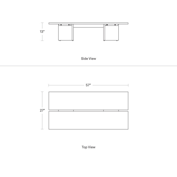 Nowthen Solid Teak Outdoor Coffee Table with Slats