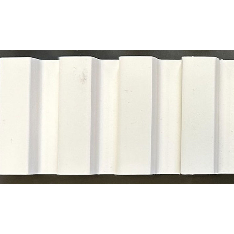 White 112" x 9.5" Polystyrene 3D Wood Slat Wall Panels