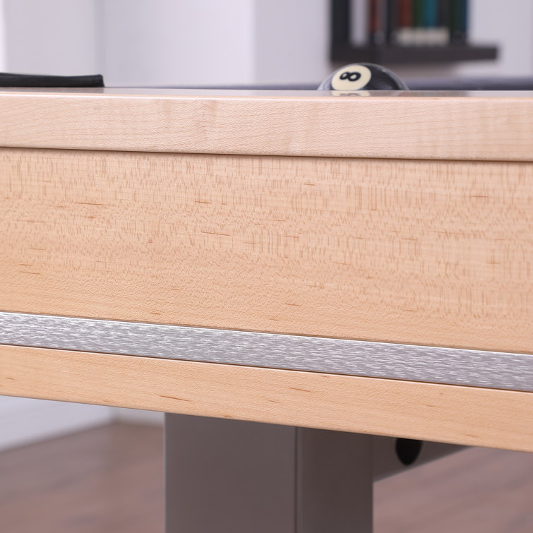 Harmony 8 ft Natural Maple and Gunmetal Pool Table