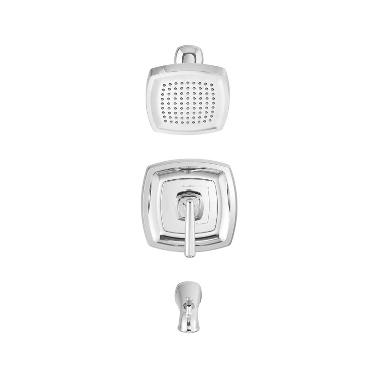 Edgemere Polished Chrome Tub and Shower Faucet Set