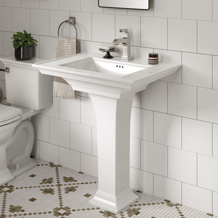 Polished Nickel Single-Handle Bathroom Faucet with Drain Assembly