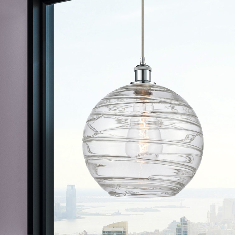 Polished Chrome Glass Mini Globe Pendant Light