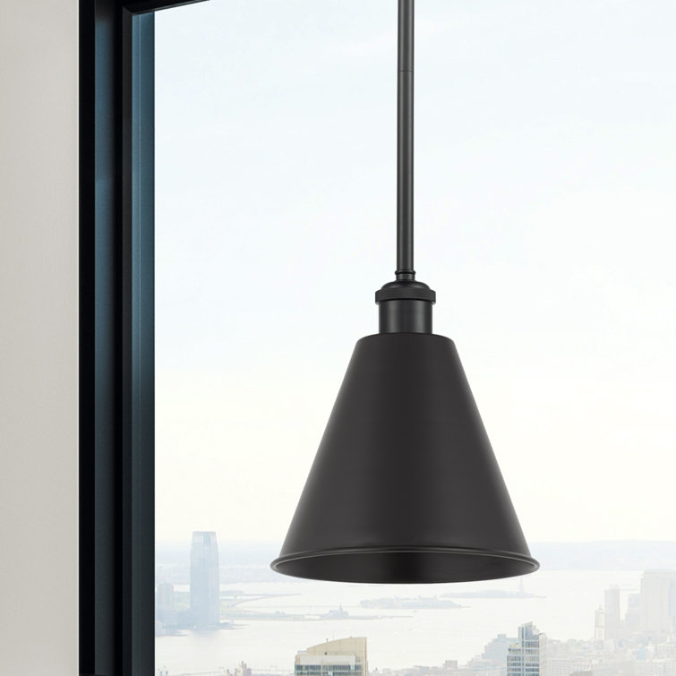 Ballston Matte Black 9.75" Indoor/Outdoor LED Pendant Light