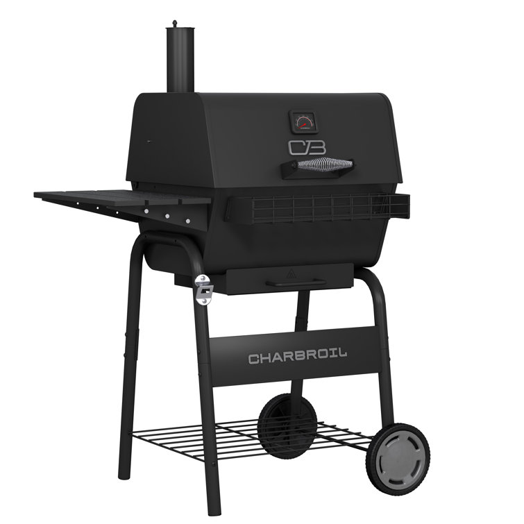 Charbroil C-Line 665 Black Stainless Steel Charcoal Grill with Smoker