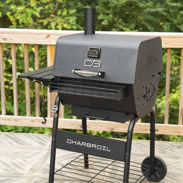 Charbroil C-Line 665 Black Stainless Steel Charcoal Grill with Smoker