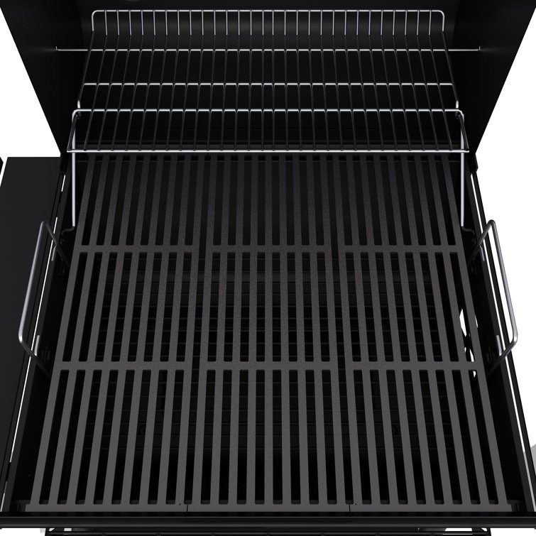 Charbroil C-Line 665 Black Stainless Steel Charcoal Grill with Smoker