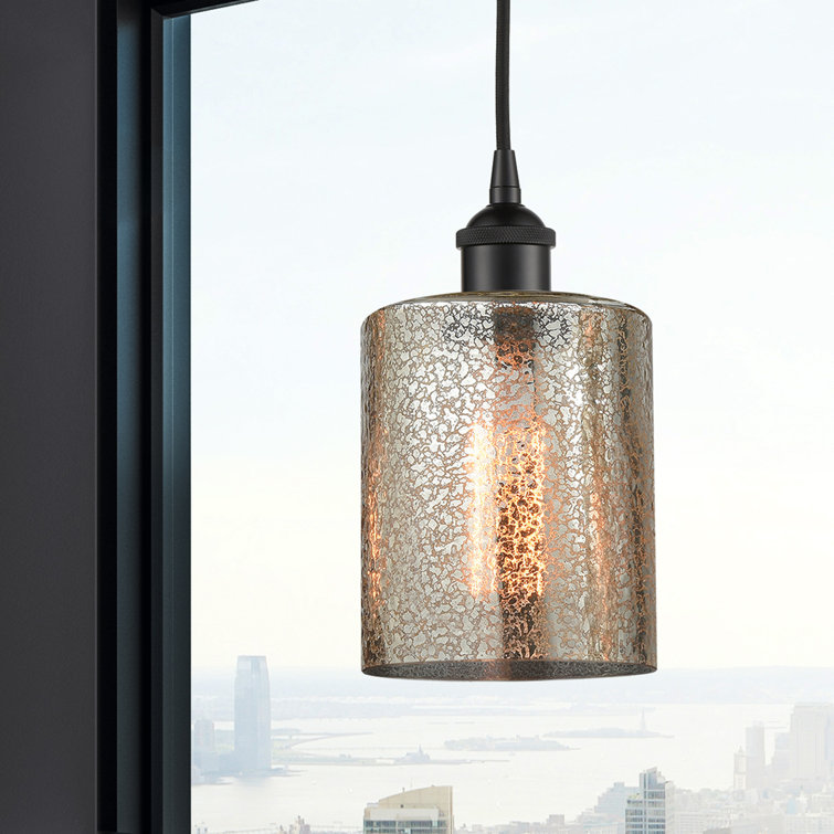 Matte Black Glass Mini Pendant Light