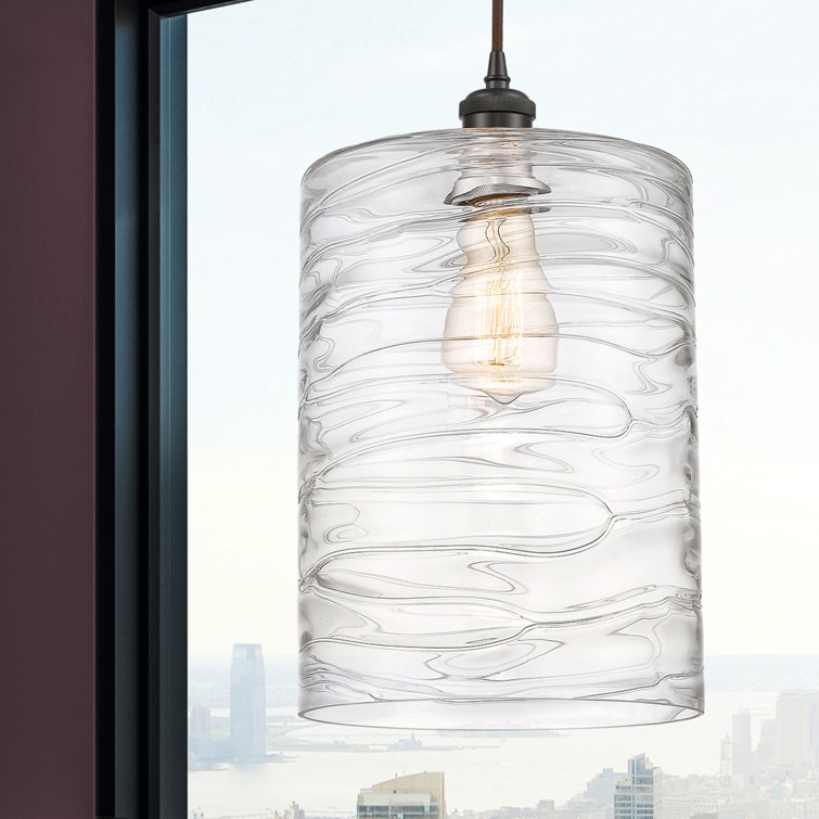 Ballston Mini Pendant Light in Oil Rubbed Bronze with Drum Shade