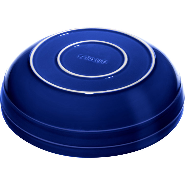 Staub Dark Blue Ceramic 11-inch Shallow Serving Bowl
