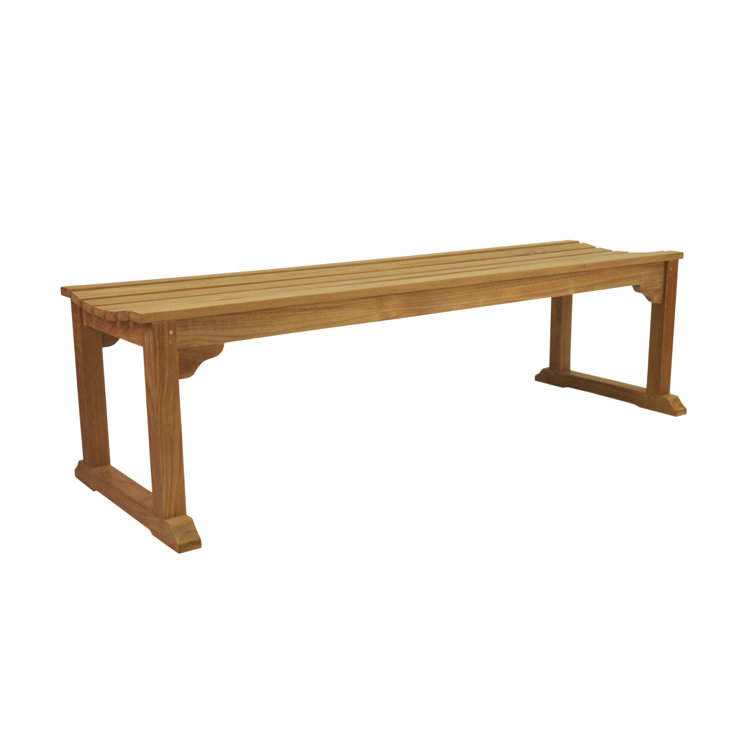 Mason Natural Teak 3-Seater Backless Outdoor Bench