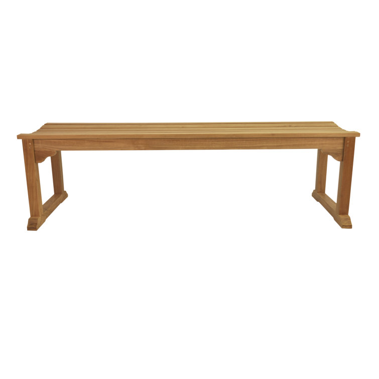 Mason Natural Teak 3-Seater Backless Outdoor Bench