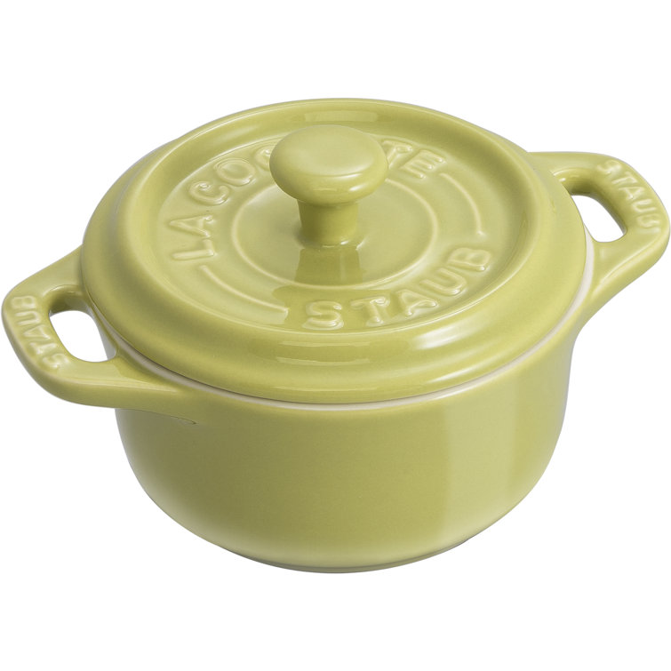 Pastel Ceramic Mini Cocotte Set with Lids, 6-Piece