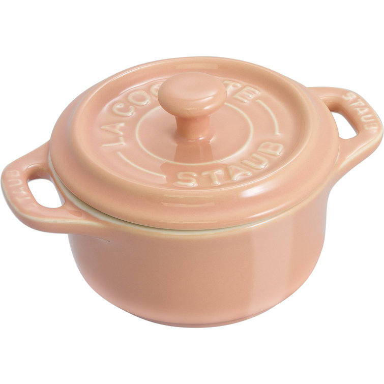 Pastel Ceramic Mini Cocotte Set with Lids, 6-Piece