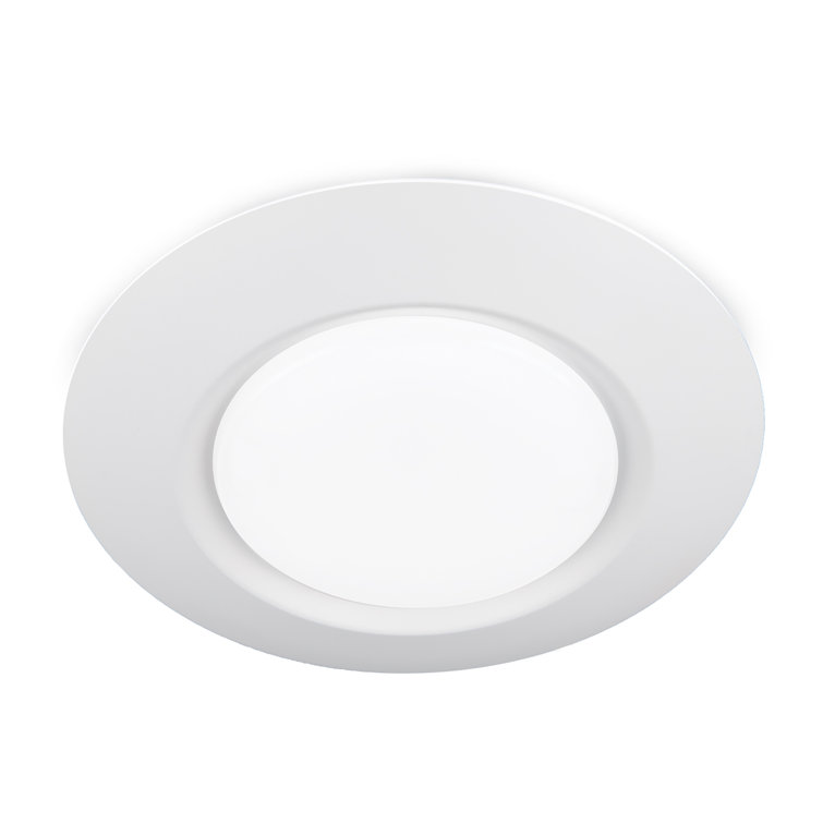 Sleek White Acrylic 8" LED Flush Mount Energy Star Light