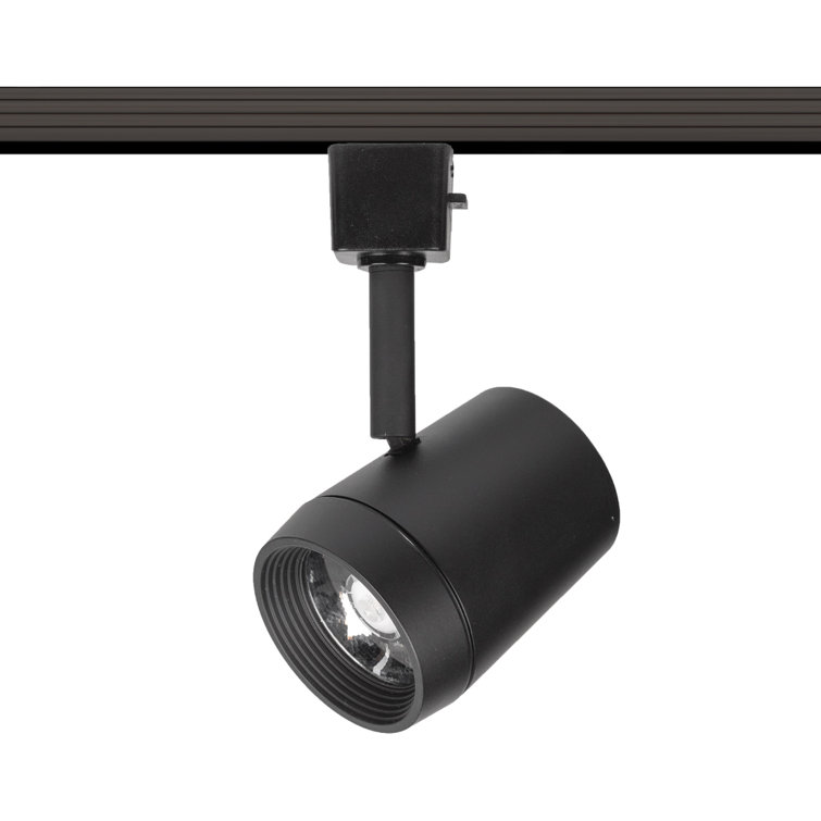 Black Adjustable LED Track Head with Die-Cast Aluminum Construction