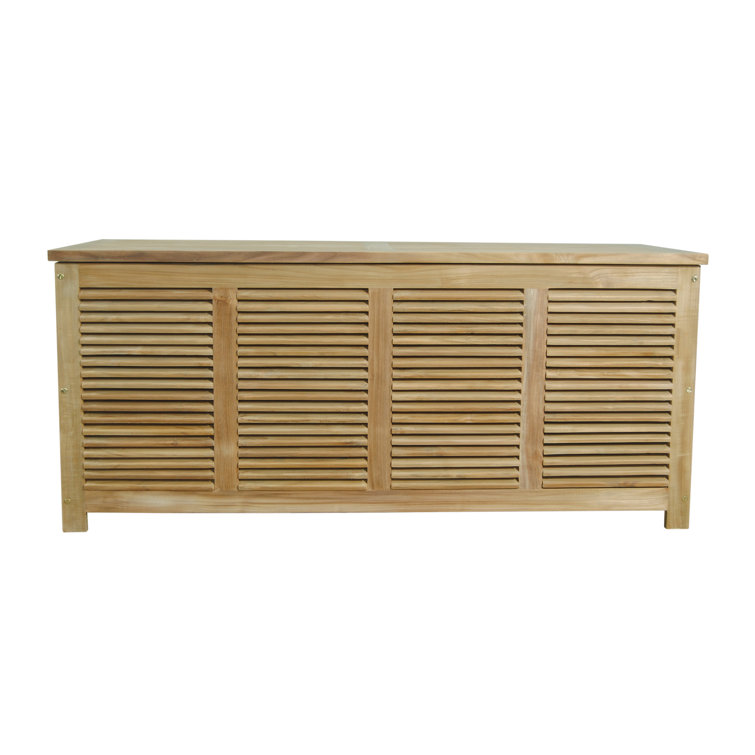 Amberly Teak Wood Outdoor Storage Deck Box
