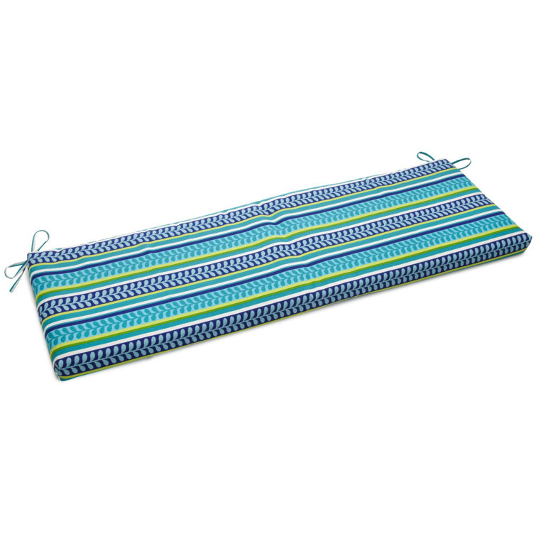 Multicolor Outdoor Rectangular Bench Cushion with Dacron Fill