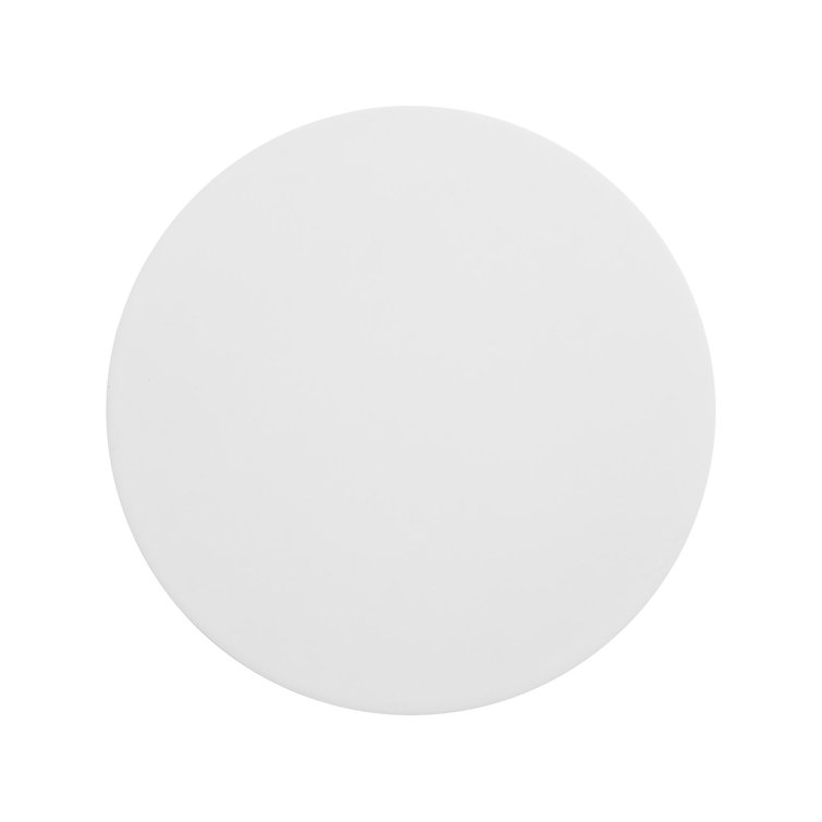 White Metal 12" H Circular Side Table