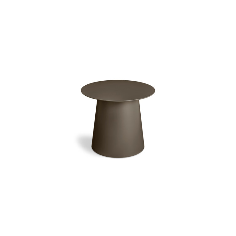 Dark Olive Metal Indoor/Outdoor Side Table