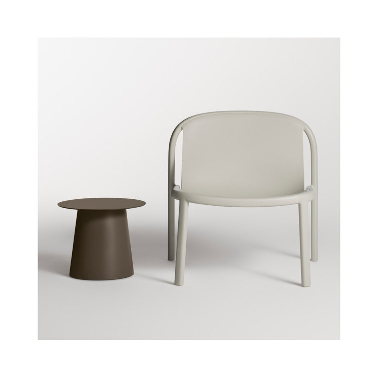 Dark Olive Metal Indoor/Outdoor Side Table