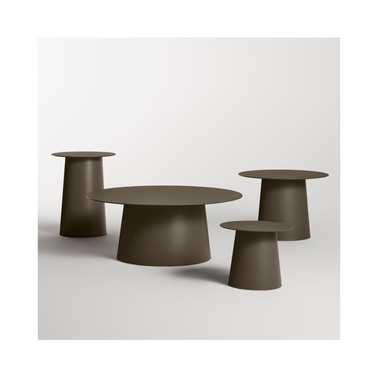 Dark Olive Metal Indoor/Outdoor Side Table