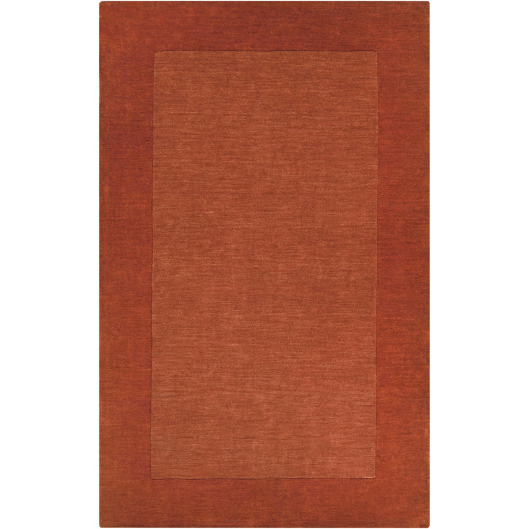 Handmade Red Wool Rectangular Area Rug 7'6" x 9'6"
