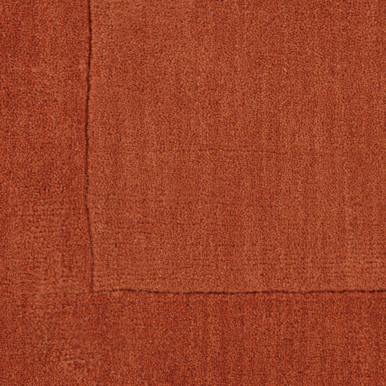 Handmade Red Wool Rectangular Area Rug 7'6" x 9'6"