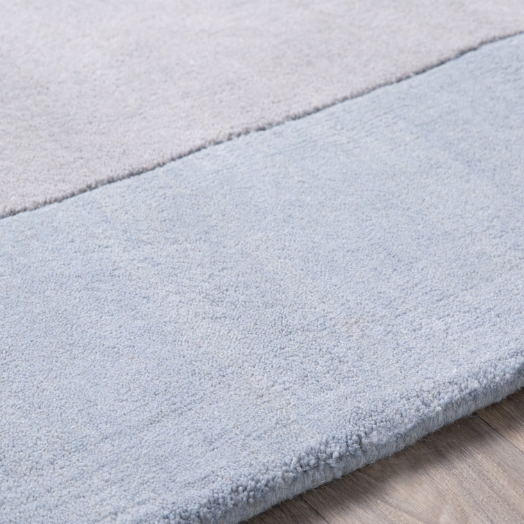 Gray Handmade Wool Reversible Rectangular Area Rug 8' x 11'